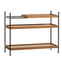 Woud - Tray Shelf low, walnut / black (configuration 1)