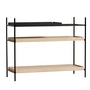 Woud - Tray Shelf low, oak / black (configuration 3)