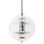 Verpan - VP Globe Pendant lamp Ø 40 cm, brushed aluminum / clear