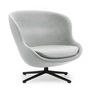 Normann Copenhagen - Hyg Lounge chair with swivel base, aluminum black / gray (Synergy LDS16)