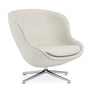 Normann Copenhagen - Hyg Lounge chair with swivel base, aluminum / light gray (Main Line Flax MLF20)