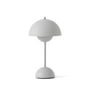 & Tradition - Flowerpot Battery table lamp VP9 with magnetic charging cable, matt, light gray