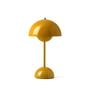 & Tradition - Flowerpot Battery table lamp VP9 with magnetic charging cable, glossy, mustard