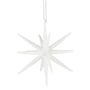 House Doctor - Spike Ornament, Ø 12 cm, white with glitter