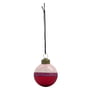 House Doctor - Stripe Christmas tree ball, Ø 8 cm, pink / red