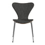 Fritz Hansen - Series 7 chair front upholstery, chrome / natural walnut / Vanir granite brown (373)