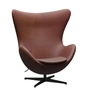 Fritz Hansen - Egg Chair, PVD black / leather Grace Chestnut (anniversary edition 2022)