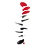 Flensted Mobiles - Turning Leaves Mobile, black / red