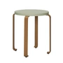 Hübsch Interior - Smile Stool, Ø 46 cm, light green / orange