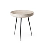 Mater - Bowl Table medium, Ø 46 x H 52 cm, gray (Wood Waste Edition)