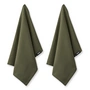 Humdakin - Organic cotton tea towel, 45 x 70 cm, evergreen (set of 2)