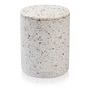 Humdakin - Terrazzo storage with lid, Bologna, Ø 13 x 17 cm, red / beige