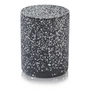 Humdakin - Terrazzo storage with lid, Bologna, Ø 13 x 17 cm, black