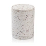 Humdakin - Terrazzo storage with lid, Lucca, Ø 10 x 14 cm, red / beige