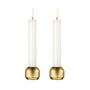 LindDNA - Silhouette Candle holder, Ø 4,2 x H 3,4 cm, gold plated (set of 2)