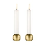 Lind DNA - Silhouette Candle holder, Ø 4,2 x H 3,4 cm, gold plated (set of 2)