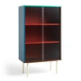 HAY - Colour Cabinet Cabinet with glass doors, 130 x 75 cm, multicolored (freestanding)