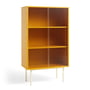 Hay - Colour Cabinet Cabinet with glass doors, 130 x 75 cm, yellow (freestanding)
