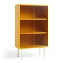 HAY - Colour Cabinet Cabinet with glass doors, 130 x 75 cm, yellow (freestanding)