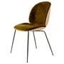 Gubi - Beetle Stuhl 3D Veneer, Front upholstered, Oak / Mumble, Glamour Group (40) PG B / frame chrome black