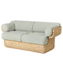 Gubi - Basket Lounge Sofa, 2-seater, gray (Drive Glamour Group (1115 Standard))