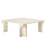 Gubi - Doric Coffee table, 80 x 80 cm, neutral white travertine
