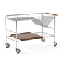 & Tradition - Alima NDS1 serving trolley, chrome/ walnut lacquered