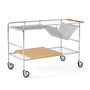 & Tradition - Alima NDS1 serving trolley, chrome / oak lacquered
