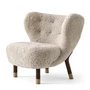 & Tradition - Little Petra VB1 Lounge Chair Limited Edition, Walnut with Brass / Sheepskin Moonlight