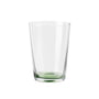 Broste Copenhagen - Hue Drinking glass 30 cl, clear / olive green