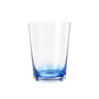 Broste Copenhagen - Hue Drinking glass 30 cl, clear / blue