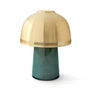 & Tradition - Raku LED table lamp SH8, Ø 16 x 21 cm, blue green & brassed
