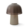 & Tradition - Raku LED table lamp SH8, Ø 16 x 21 cm, beige grey & bronzed