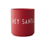 Design Letters - AJ Favourite porcelain mug, Hey Santa / red