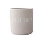 Design Letters - AJ Favourite Porcelain mug, Let it snow / gray