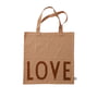 Design Letters - AJ Favourite Carrier bag, Love / beige