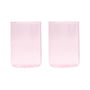 Design Letters - The Mute Favourite drinking glass, pink (set of 2)