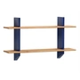 Vitra - Rayonnage Mural Wall shelf, natural oak / bleu