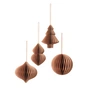 Broste Copenhagen - Christmas Mix Decorative pendant, Ø 9 x H 10 cm, indian tan (set of 4)