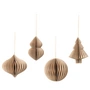 Broste Copenhagen - Christmas Mix Decorative pendant, Ø 9 x H 10 cm, brown nature (set of 4)