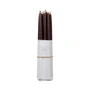 Broste Copenhagen - Tapers dipped pointed candle, Ø 1.2 cm, dark brown (set of 10)