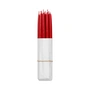 Broste Copenhagen - Tapers dipped pointed candle, Ø 1.2 cm, truly red (set of 10)