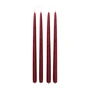 Broste Copenhagen - Dipped stick candle, Ø 2.2 cm, burgundy (set of 4)