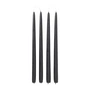 Broste Copenhagen - Dipped stick candle, Ø 2.2 cm, simply black (set of 4)