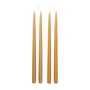 Broste Copenhagen - Dipped stick candle, Ø 2.2 cm, golden yellow (set of 4)