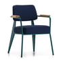 Vitra - Fauteuil Direction armchair, bleu dynasty, natural oak / twill ink blue
