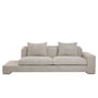 Broste Copenhagen - Bay 2 seater sofa, shelf right, beige melange