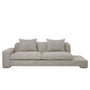 Broste Copenhagen - Bay 2 seater sofa, shelf left, beige melange