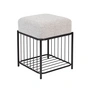 Livingstone - Comfy Stool 35 x 35 cm, black / gray