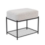 Livingstone - Comfy Stool 50 x 35 cm, black / gray